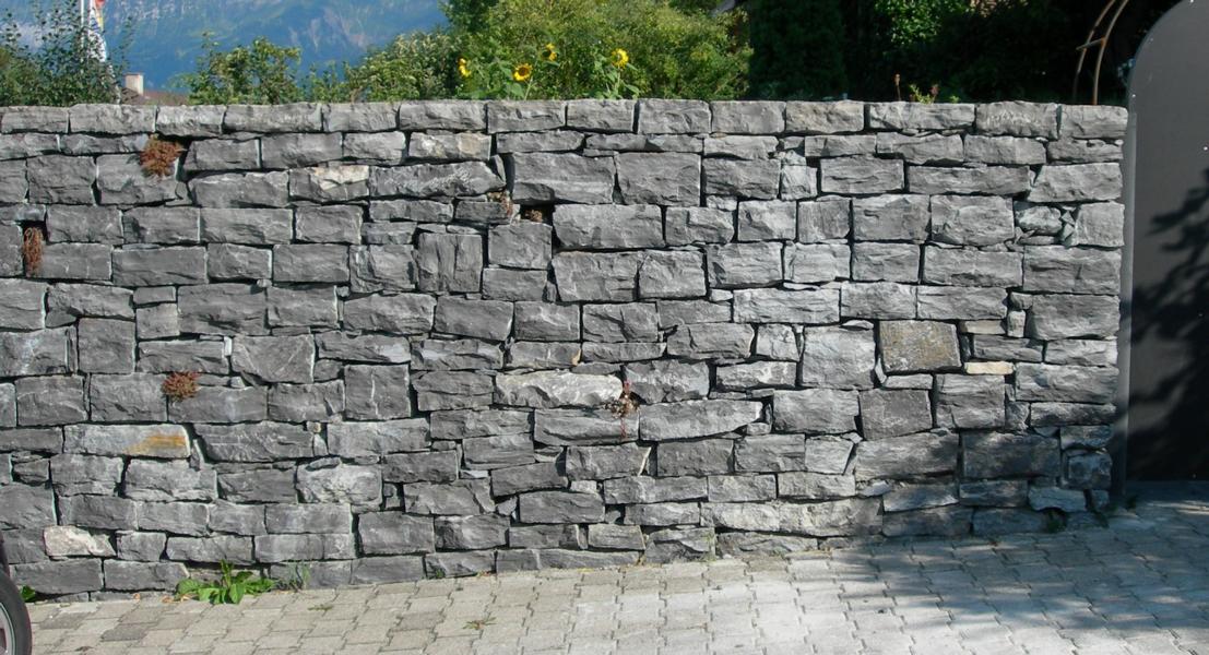 Sichtschutzmauer Alpenkalk